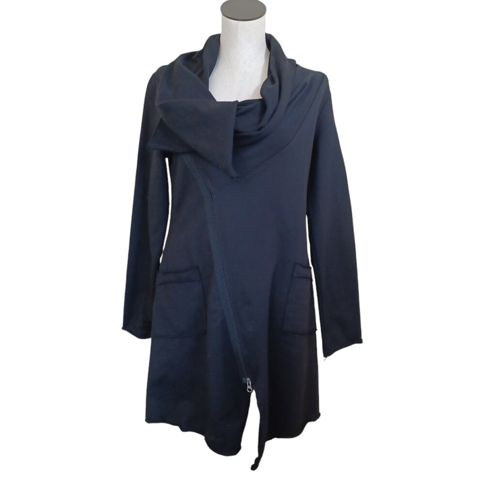 Neon Buddha Jacket Cardigan Black Cotton Knit Full Zip Womens Small NEW w/Tag